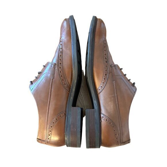 Cole Haan Grand Series Leather Wingtip Derby Brown British Dress Shoes 11.5 M - Picture 7 of 11